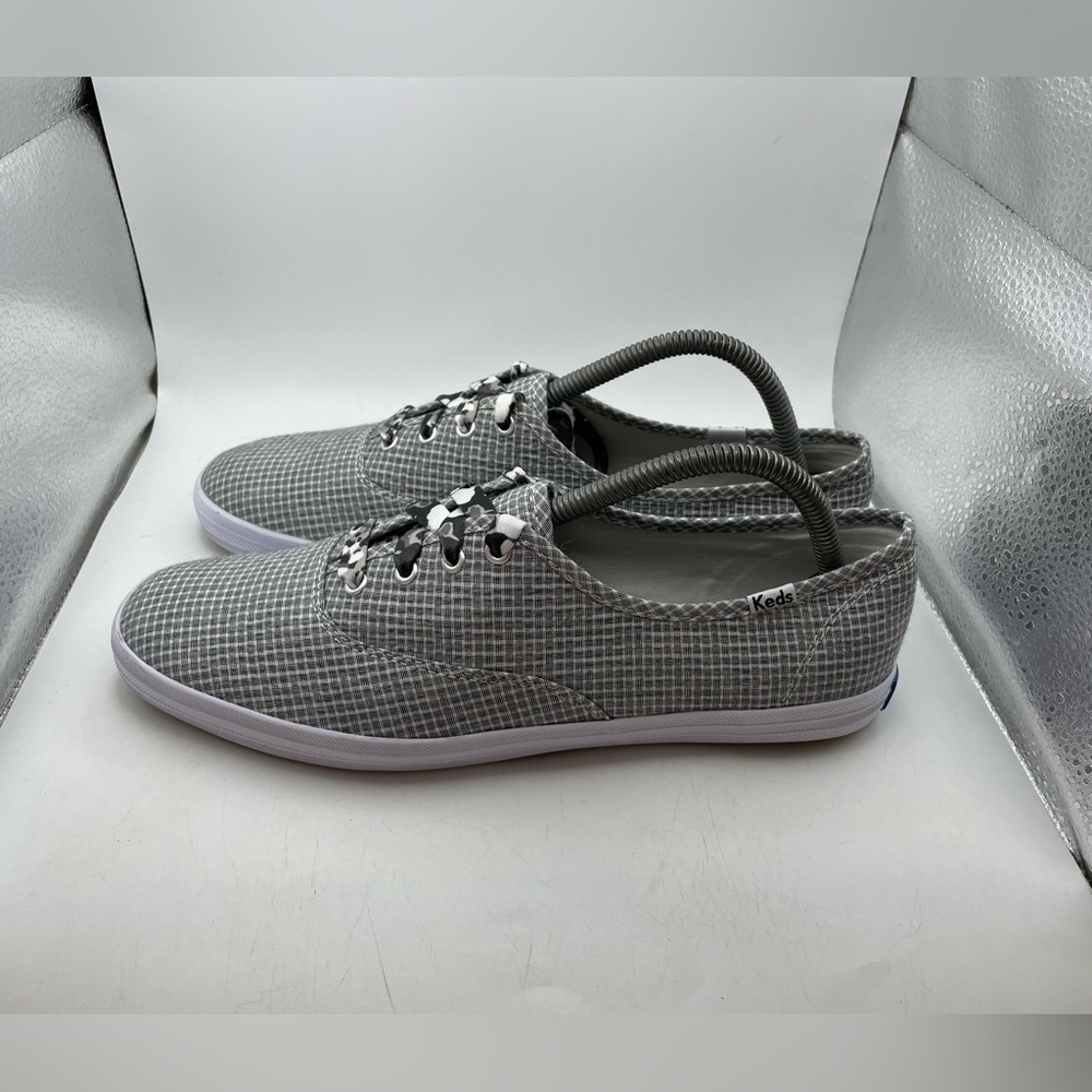 Keds Plaid women’s black white sneakers size 9.5